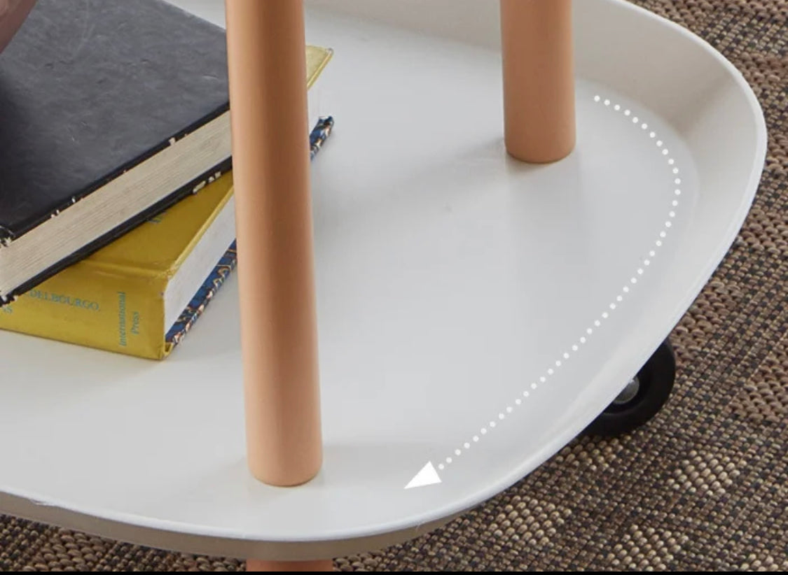 3 Layer Rotatable Trolley, Movable Living Room Storage Trolley, Movable Storage Cart 3 Layer Rotatable Trolley, Movable Living Room Storage Trolley, Movable Storage Cart